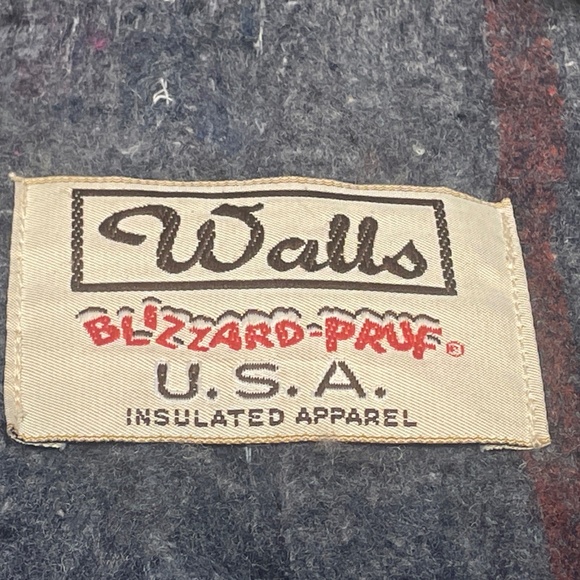 Vtg 80s Walls Blizzard Pruf USA Made Blanket Lined Denim Chore Barn Jacket Med - Picture 4 of 15